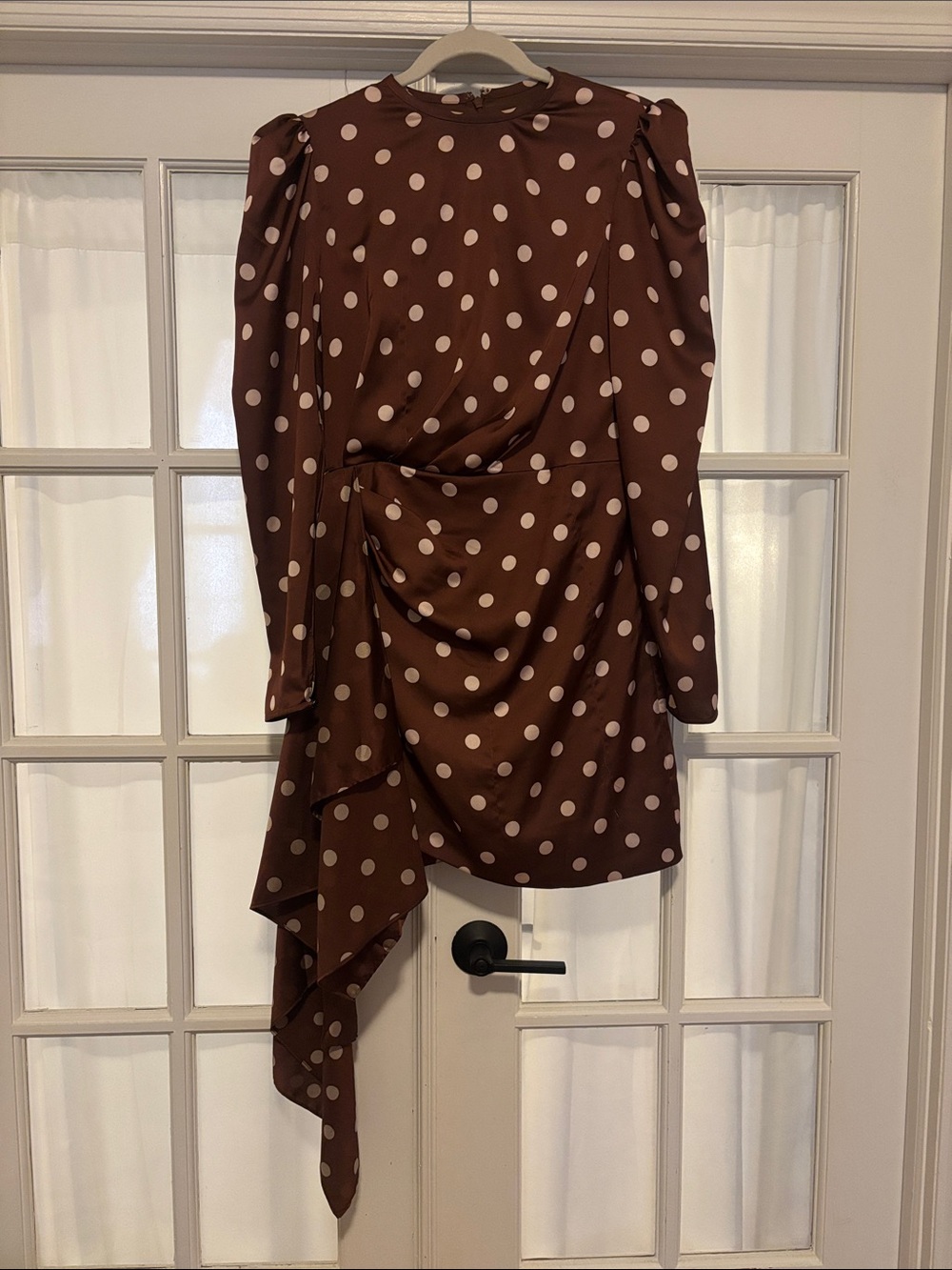 Brown Polka Dot mini dress